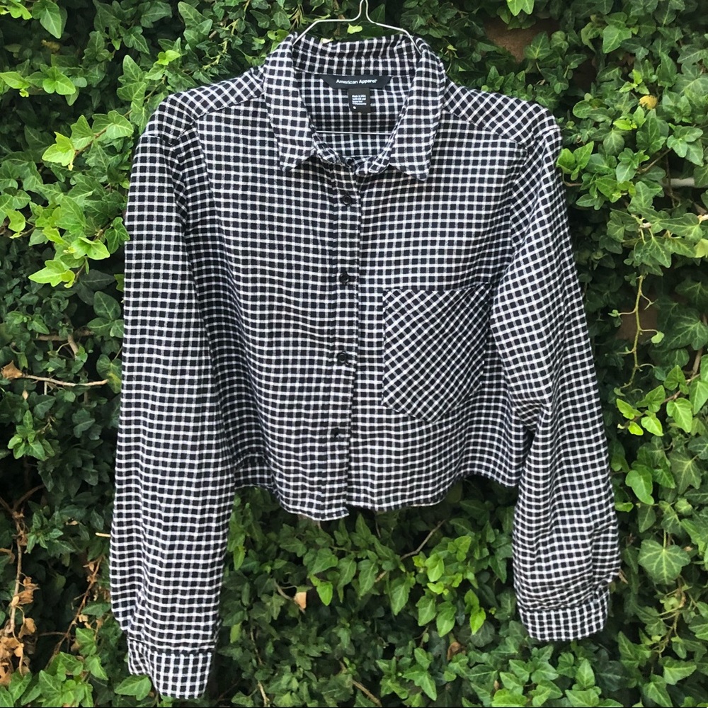 American Apparel cropped flannel